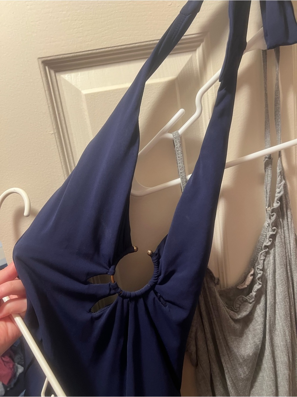 Robin Piccone Navy Cutout One-Piece Swimsuit Size 8